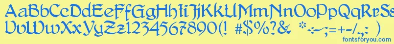 DelitschAntiqua Font – Blue Fonts on Yellow Background