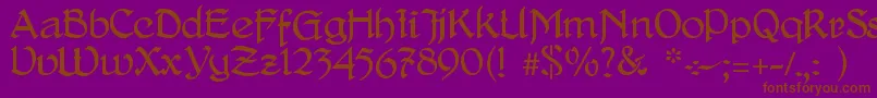 DelitschAntiqua Font – Brown Fonts on Purple Background