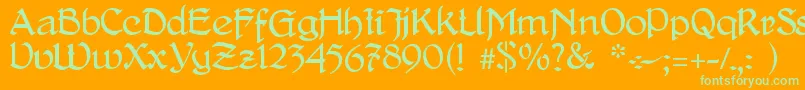 DelitschAntiqua Font – Green Fonts on Orange Background