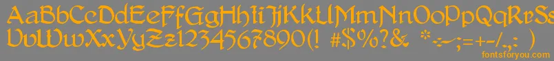 DelitschAntiqua Font – Orange Fonts on Gray Background