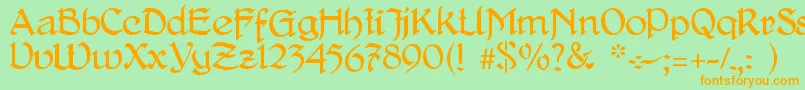 DelitschAntiqua Font – Orange Fonts on Green Background