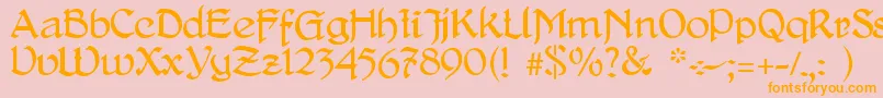 DelitschAntiqua Font – Orange Fonts on Pink Background