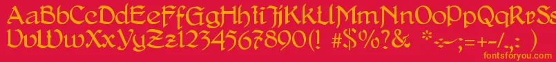 DelitschAntiqua Font – Orange Fonts on Red Background