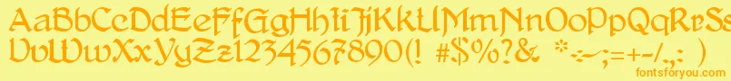 DelitschAntiqua Font – Orange Fonts on Yellow Background