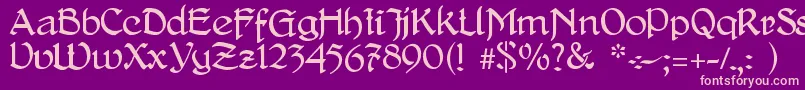 DelitschAntiqua Font – Pink Fonts on Purple Background