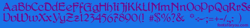 DelitschAntiqua Font – Purple Fonts on Blue Background