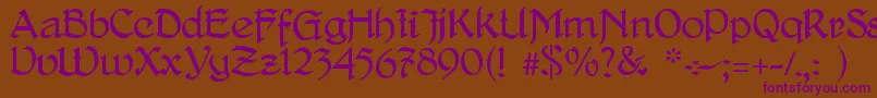 DelitschAntiqua Font – Purple Fonts on Brown Background