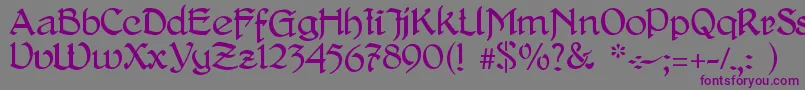 DelitschAntiqua Font – Purple Fonts on Gray Background