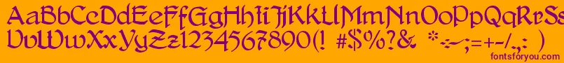 DelitschAntiqua Font – Purple Fonts on Orange Background