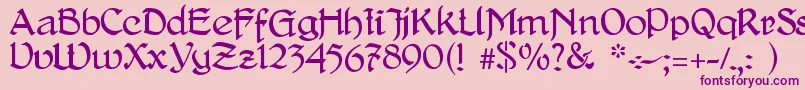 DelitschAntiqua-Schriftart – Violette Schriften auf rosa Hintergrund