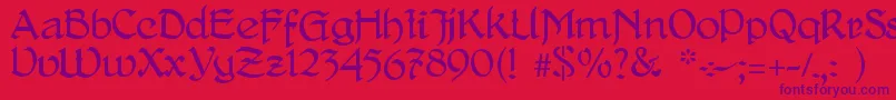 DelitschAntiqua Font – Purple Fonts on Red Background