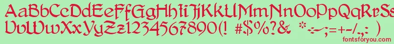 DelitschAntiqua Font – Red Fonts on Green Background