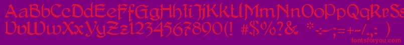 DelitschAntiqua Font – Red Fonts on Purple Background