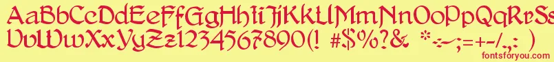 DelitschAntiqua Font – Red Fonts on Yellow Background