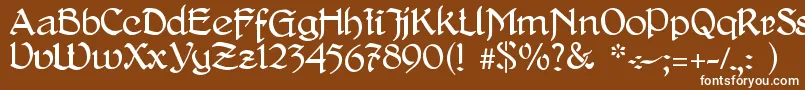 DelitschAntiqua Font – White Fonts on Brown Background