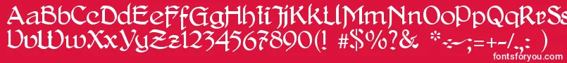 DelitschAntiqua Font – White Fonts on Red Background