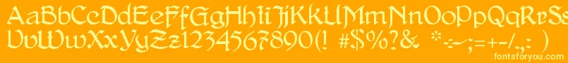 DelitschAntiqua Font – Yellow Fonts on Orange Background