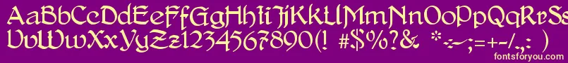 DelitschAntiqua Font – Yellow Fonts on Purple Background