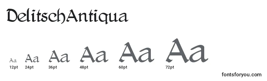 Größen der Schriftart DelitschAntiqua (124825)