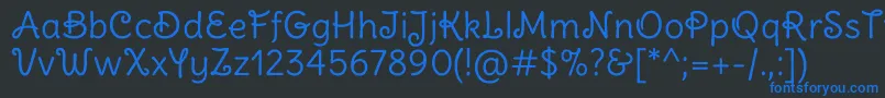 DeliusSwashCaps Regular Font – Blue Fonts on Black Background