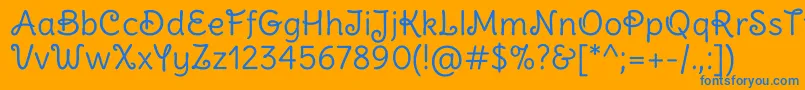 More about DeliusSwashCaps Regular Font DeliusSwashCaps Regular Font – Blue Fonts on Orange Background