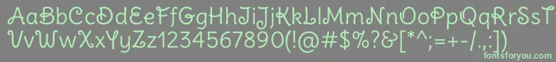 DeliusSwashCaps Regular Font – Green Fonts on Gray Background