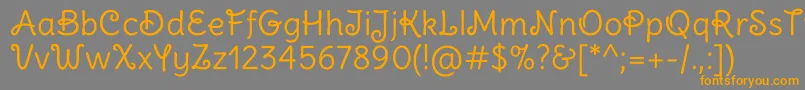 DeliusSwashCaps Regular Font – Orange Fonts on Gray Background