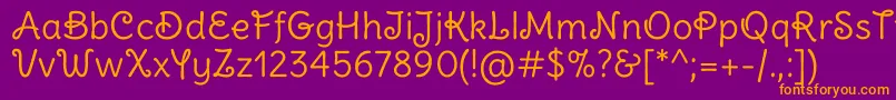 DeliusSwashCaps Regular Font – Orange Fonts on Purple Background