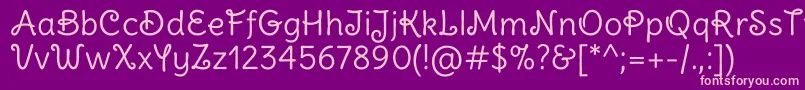 DeliusSwashCaps Regular Font – Pink Fonts on Purple Background