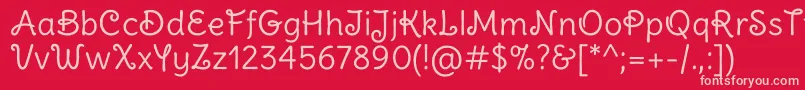 DeliusSwashCaps Regular Font – Pink Fonts on Red Background