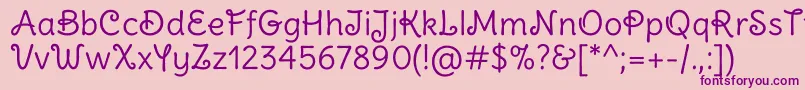 DeliusSwashCaps Regular Font – Purple Fonts on Pink Background