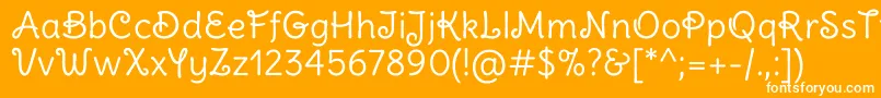 DeliusSwashCaps Regular Font – White Fonts on Orange Background