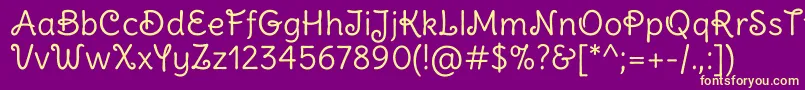 DeliusSwashCaps Regular Font – Yellow Fonts on Purple Background