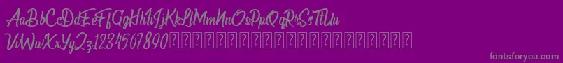 Deliverance FREE FOR PERSONAL USE Font – Gray Fonts on Purple Background