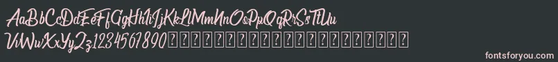 Deliverance FREE FOR PERSONAL USE Font – Pink Fonts on Black Background