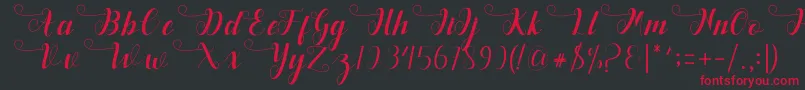 Deliya Font – Red Fonts on Black Background