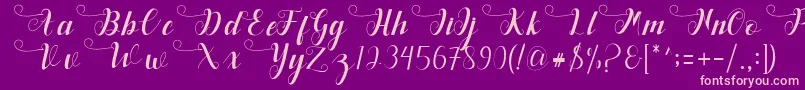 Deliya Font – Pink Fonts on Purple Background