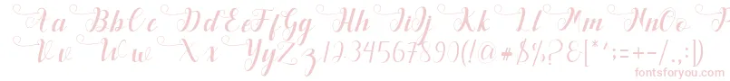 Deliya Font – Pink Fonts on White Background