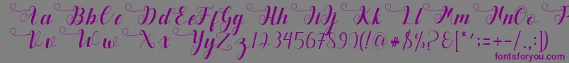 Deliya Font – Purple Fonts on Gray Background