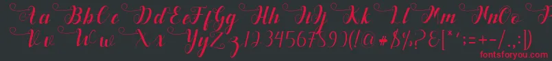 Deliya Font – Red Fonts on Black Background