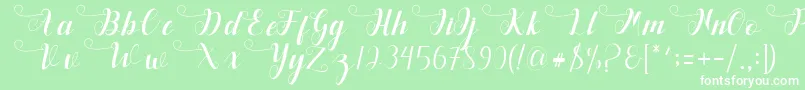 Deliya Font – White Fonts on Green Background