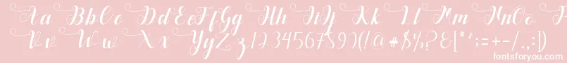 Deliya Font – White Fonts on Pink Background