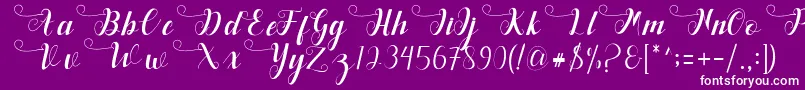 Deliya Font – White Fonts on Purple Background