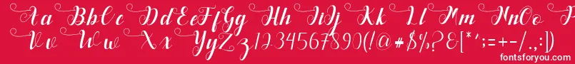 Deliya Font – White Fonts on Red Background