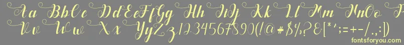 Deliya Font – Yellow Fonts on Gray Background