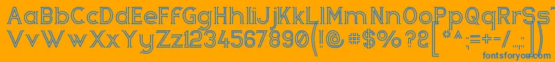 Zebrra Font – Blue Fonts on Orange Background