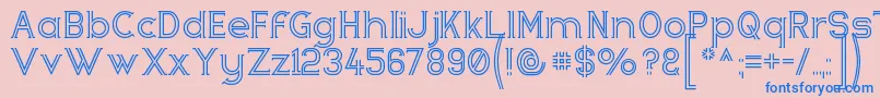 Zebrra-Schriftart – Blaue Schriften auf rosa Hintergrund