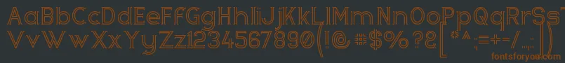 Zebrra-fontti – ruskeat fontit mustalla taustalla