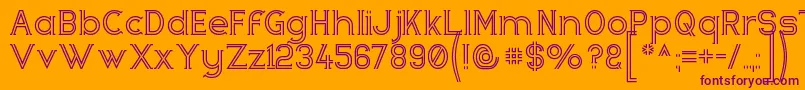 Zebrra Font – Purple Fonts on Orange Background