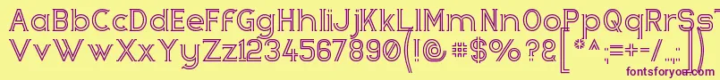 Zebrra Font – Purple Fonts on Yellow Background